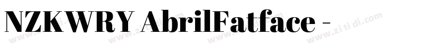 NZKWRY AbrilFatface 字体转换